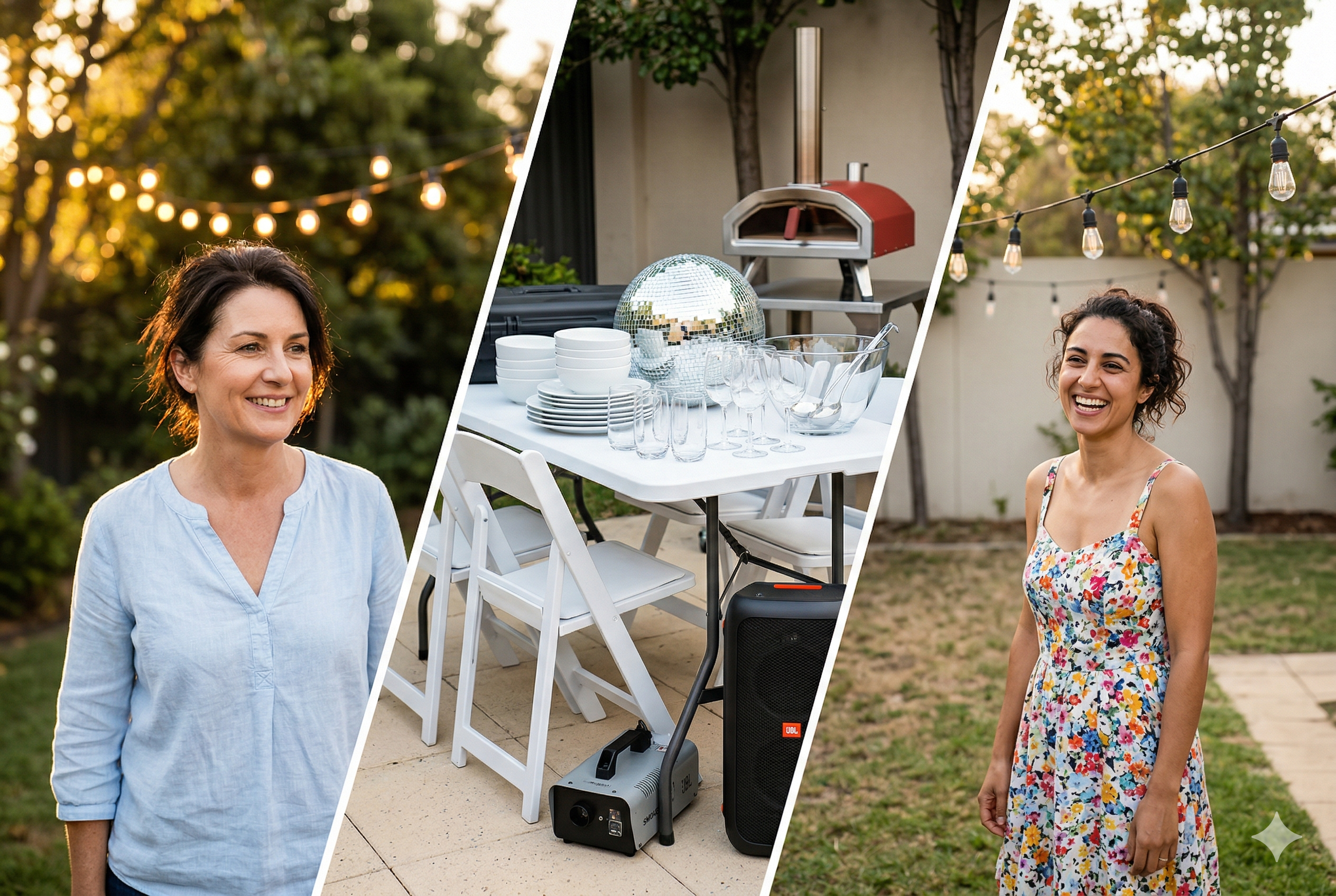 The Entertainer — lender with party gear, renter ready to celebrate