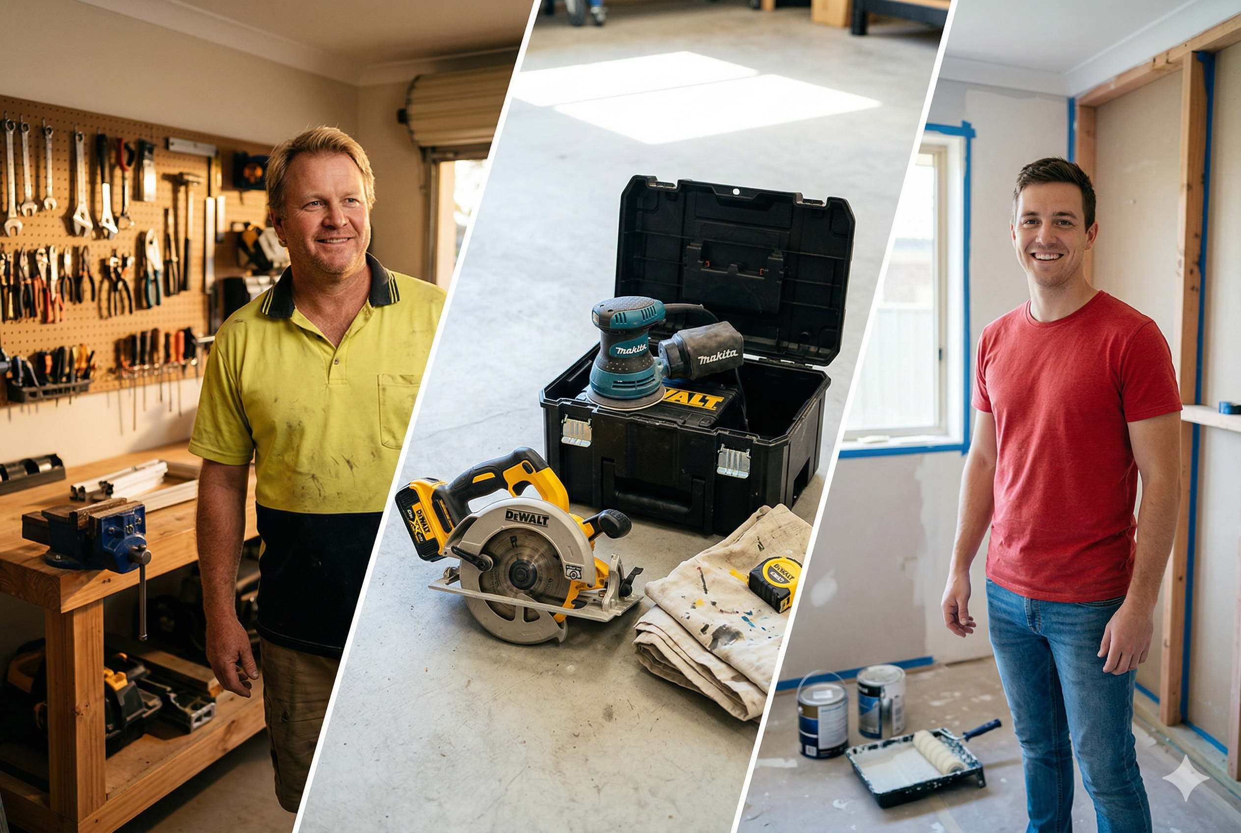 The Weekend Handyman — lender with tools, renter mid-renovation