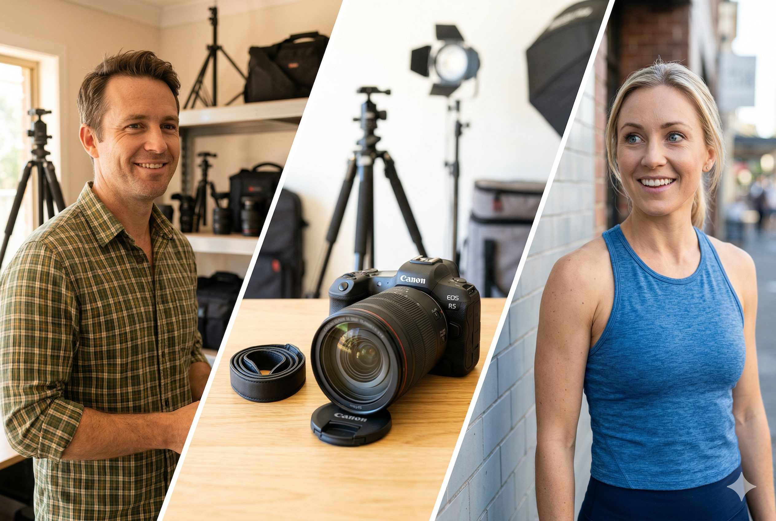 Try Before You Buy — lender with camera gear, renter discovering something new